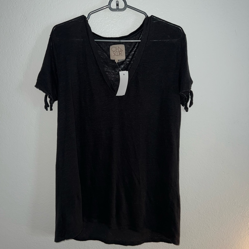 CHASER 🖤 Black V Neck Tee